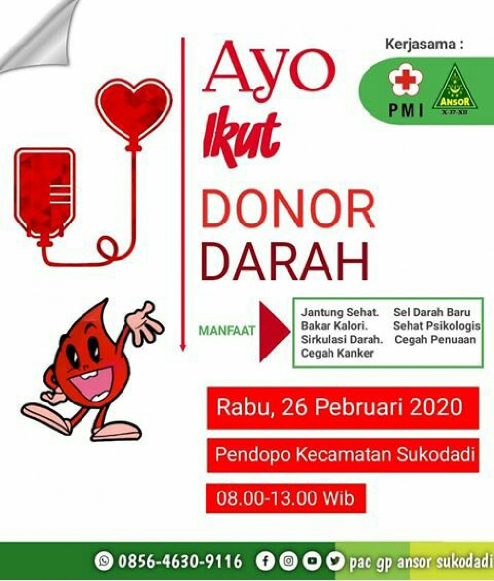 Donor Darah GP Ansor Kec. Sukodadi