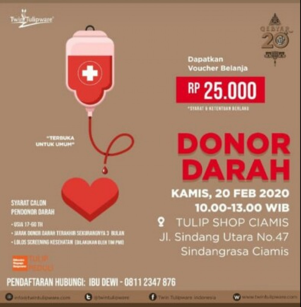 Donor Darah Tulip Shop Ciamis