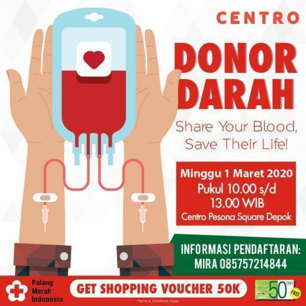 Donor Darah Centro Pesona Square Depok