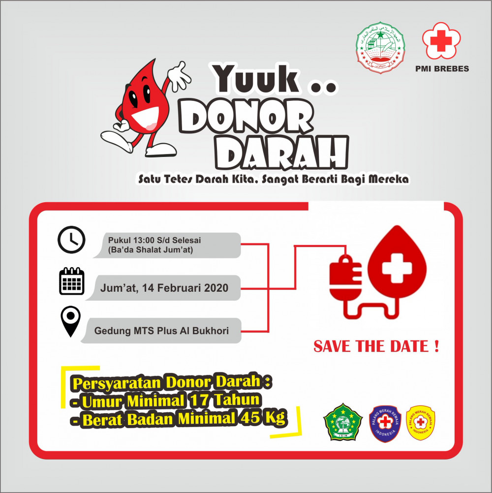 Donor Darah MTS Plus Al Bukhori Brebes