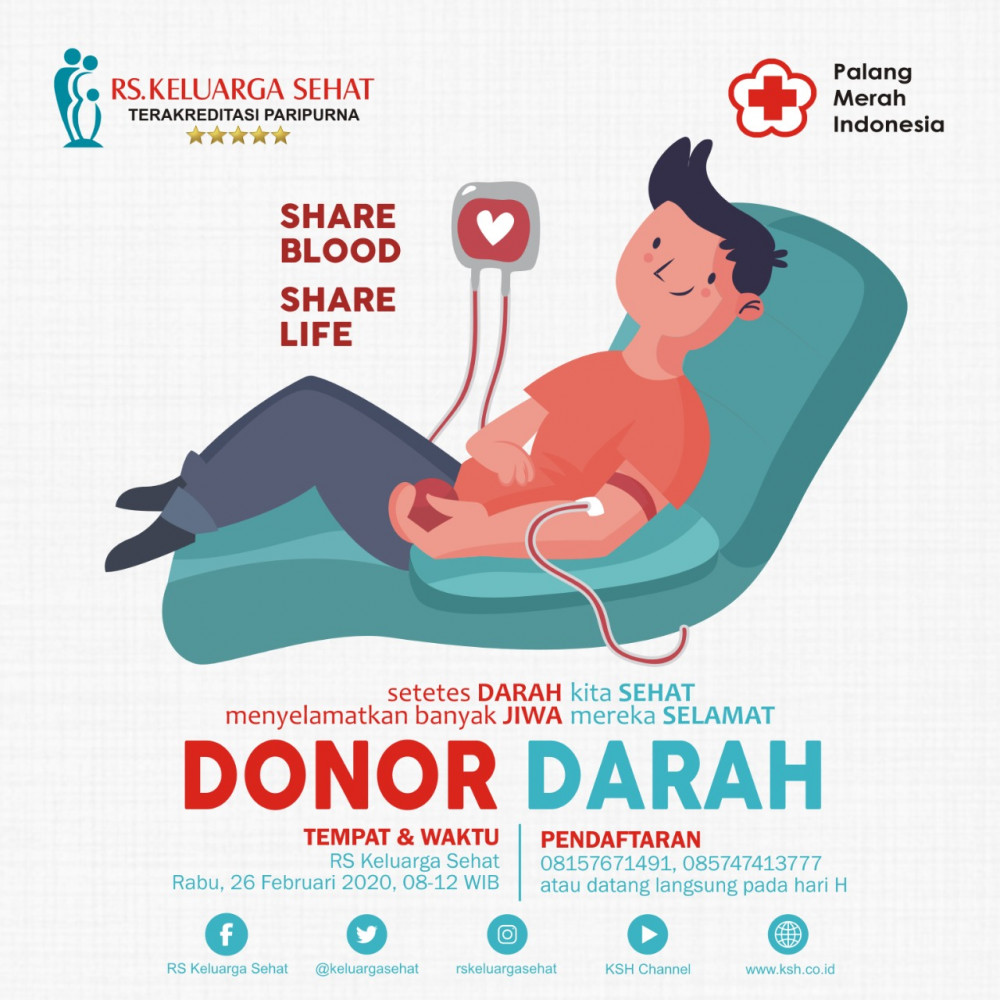 Share Blood Share Life : Donor Darah RS Keluarga Sehat
