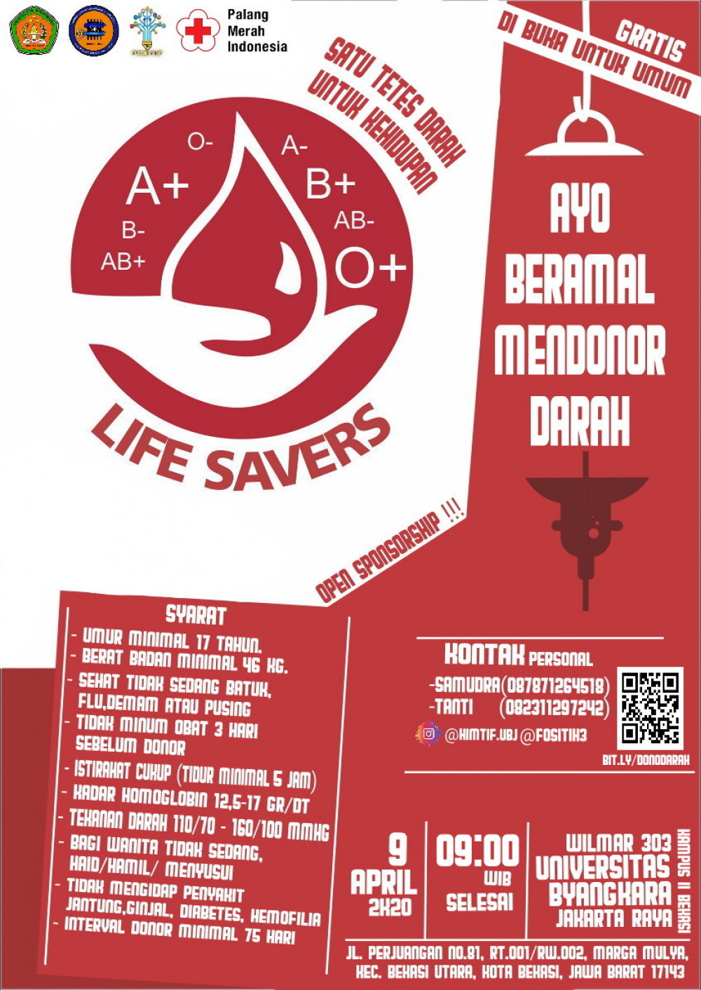 Donor Darah Universitas Bhayangkara Jakarta Raya